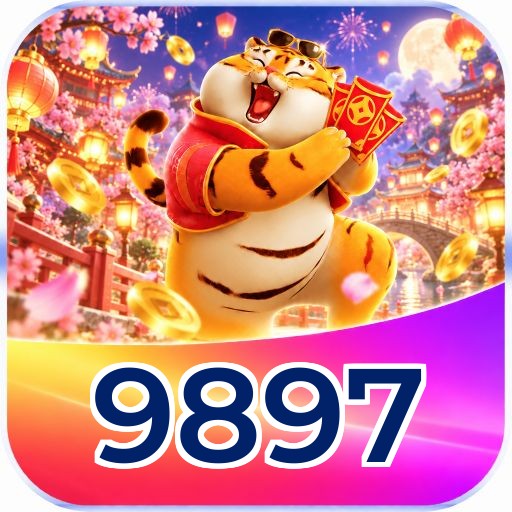Interface da plataforma 9897 mostrando slots populares e bônus de boas-vindas
